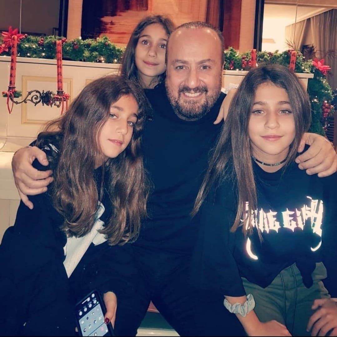 غسان الرحباني مع بناته