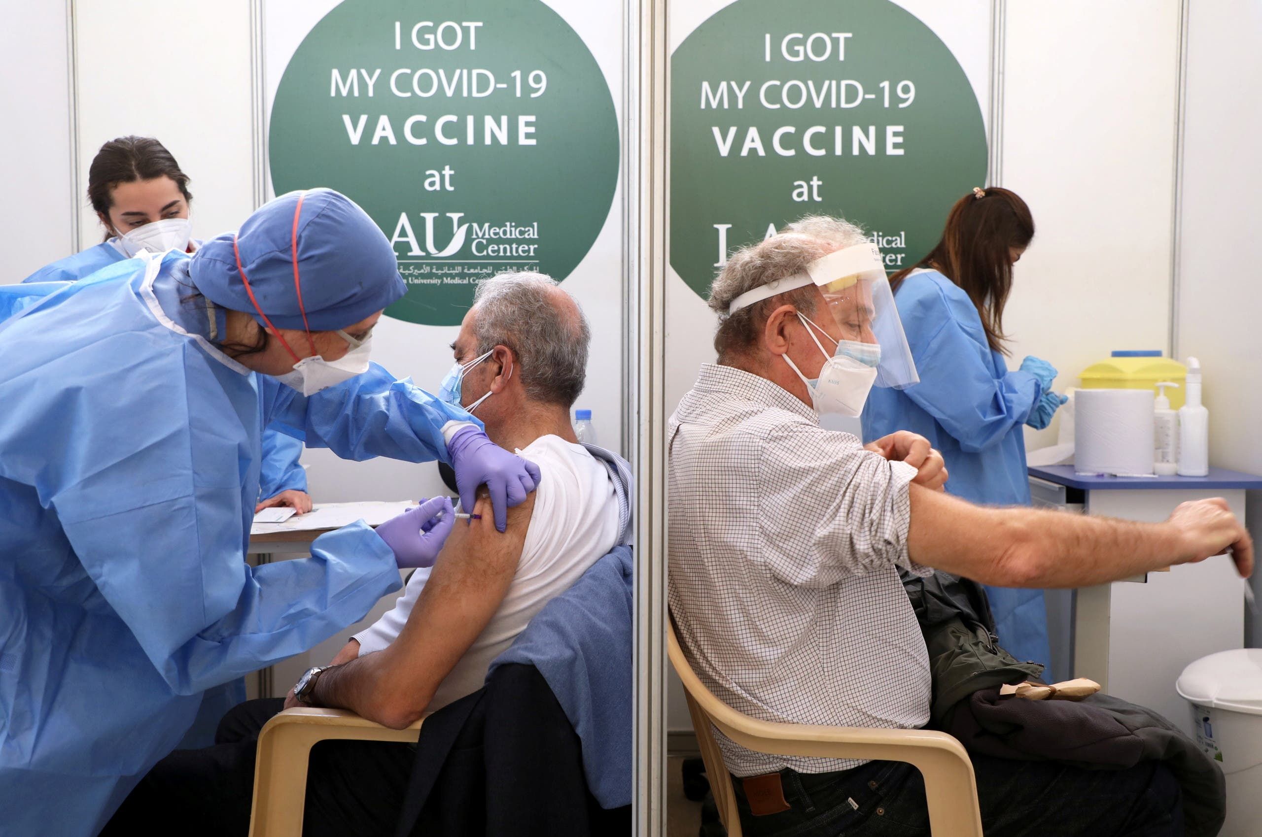 من حملة التطعيم في لبنان