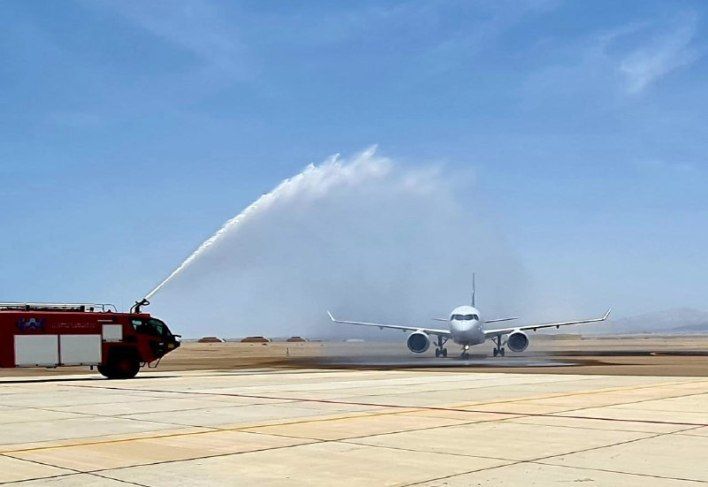 هبوط أول طائرة في أحدث مطار مصري