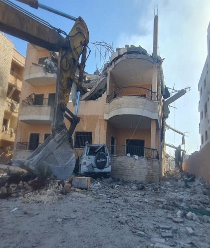 بالفيديو: دمار واسع في تمنين جرّاء غارات الجمعة