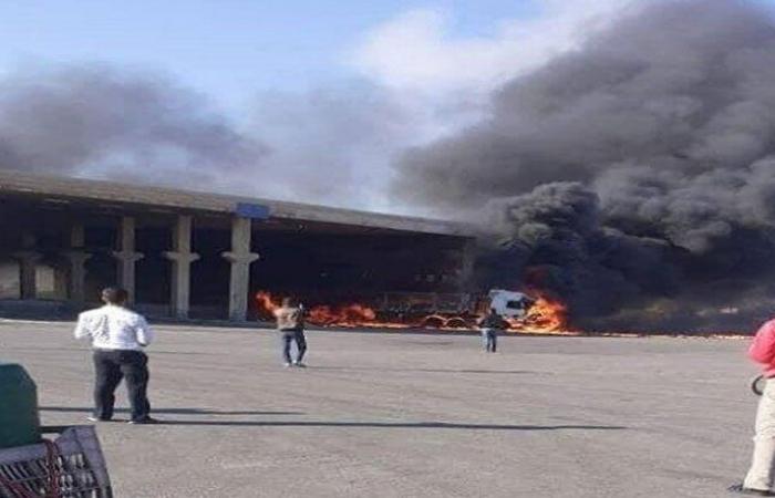 انفجار شاحنة في معبر نصيب بين سوريا والأردن