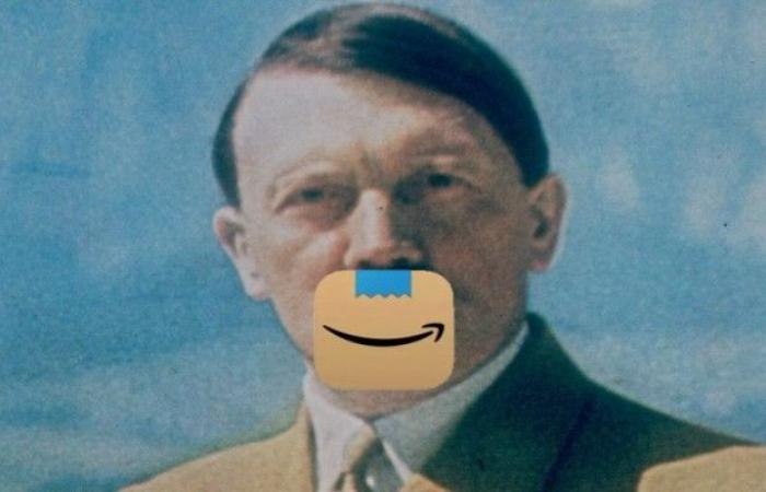 أمازون تغير شعارها بسبب شارب هتلر