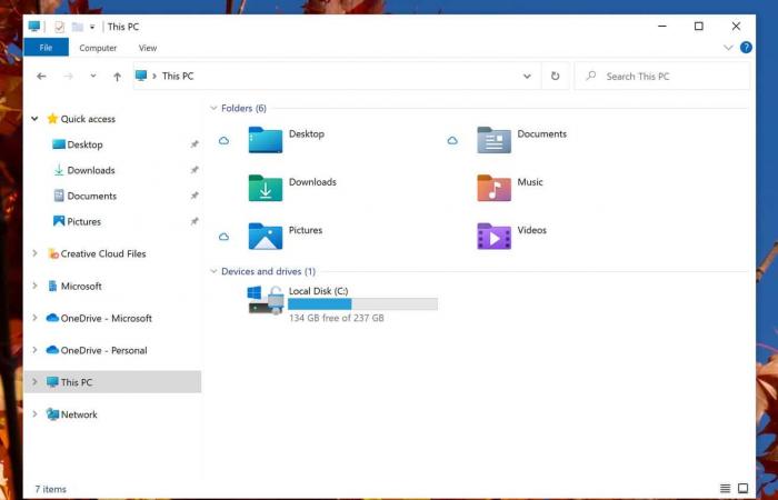 ويندوز 10 يحصل على أيقونات File Explorer جديدة