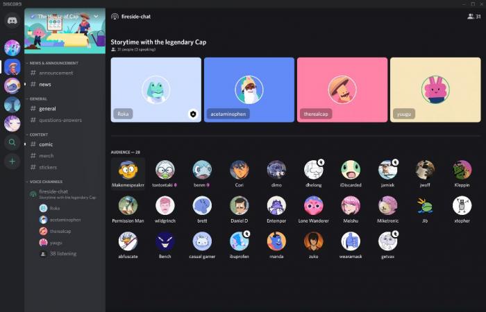 Discord توفر المحادثات الصوتية المباشرة