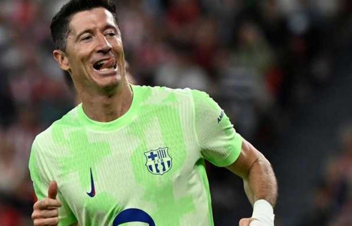 ليفاندوفسكي يهدي برشلونة فوزا شرفيا على بلباو