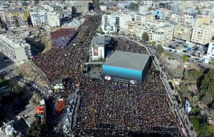 بالصورة- بدء مراسم الذكرى الأولى لاغتيال نصرالله