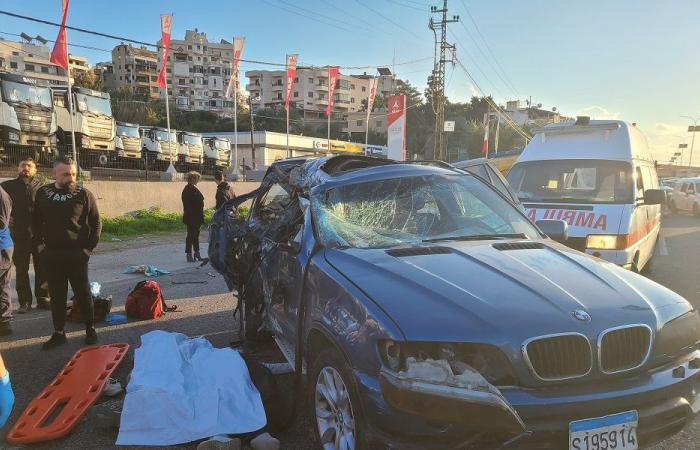 حادث سير مروع على أوتوستراد البوار