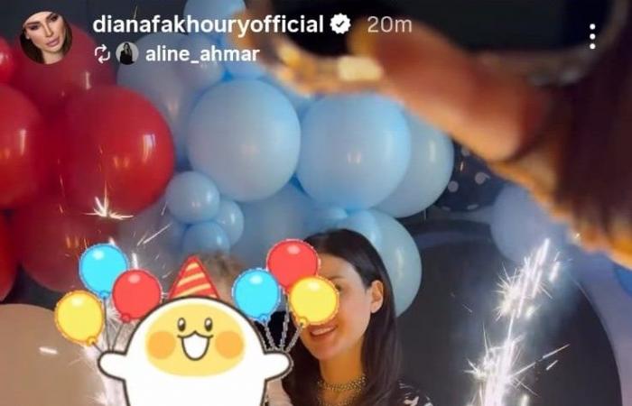 بالصور.. ديانا فاخوري تحتفل بعيد ميلاد ابنها