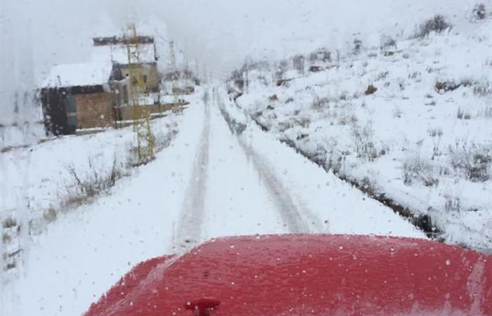 الثلوج تعطل حركة المرور في ضهر البيدر