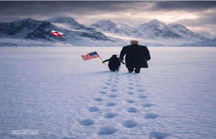 بطريق وترامب في غرينلاند.. منشور يثير الجدل