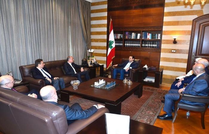 لقاء جمع الحريري بالنواب بو صعب وكنعان وأبي رميا وعون