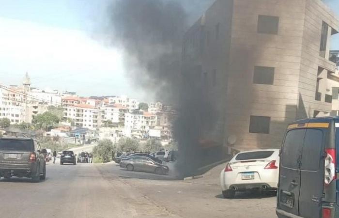 حريق داخل مستودع للأدوات المنزلية في الكورة