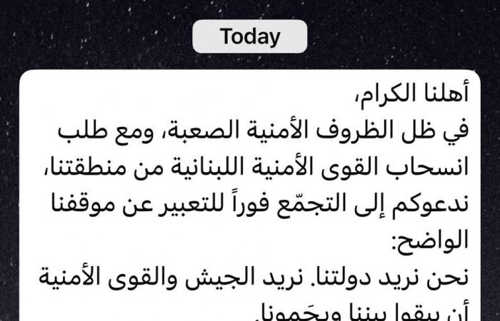 صرخةٌ من أهالي عين إبل… “نُريد دولتنا”!